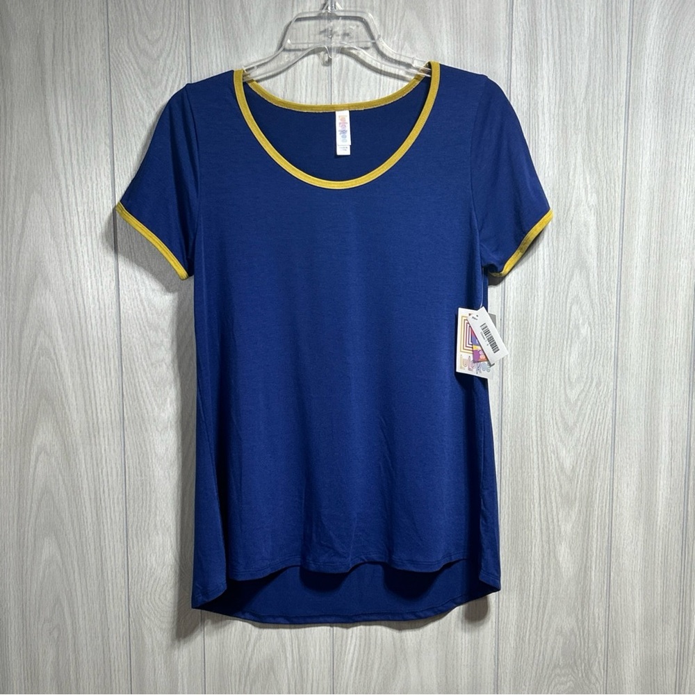 LuLaRoe NWT Blue and Yellow Classic T Size Small
